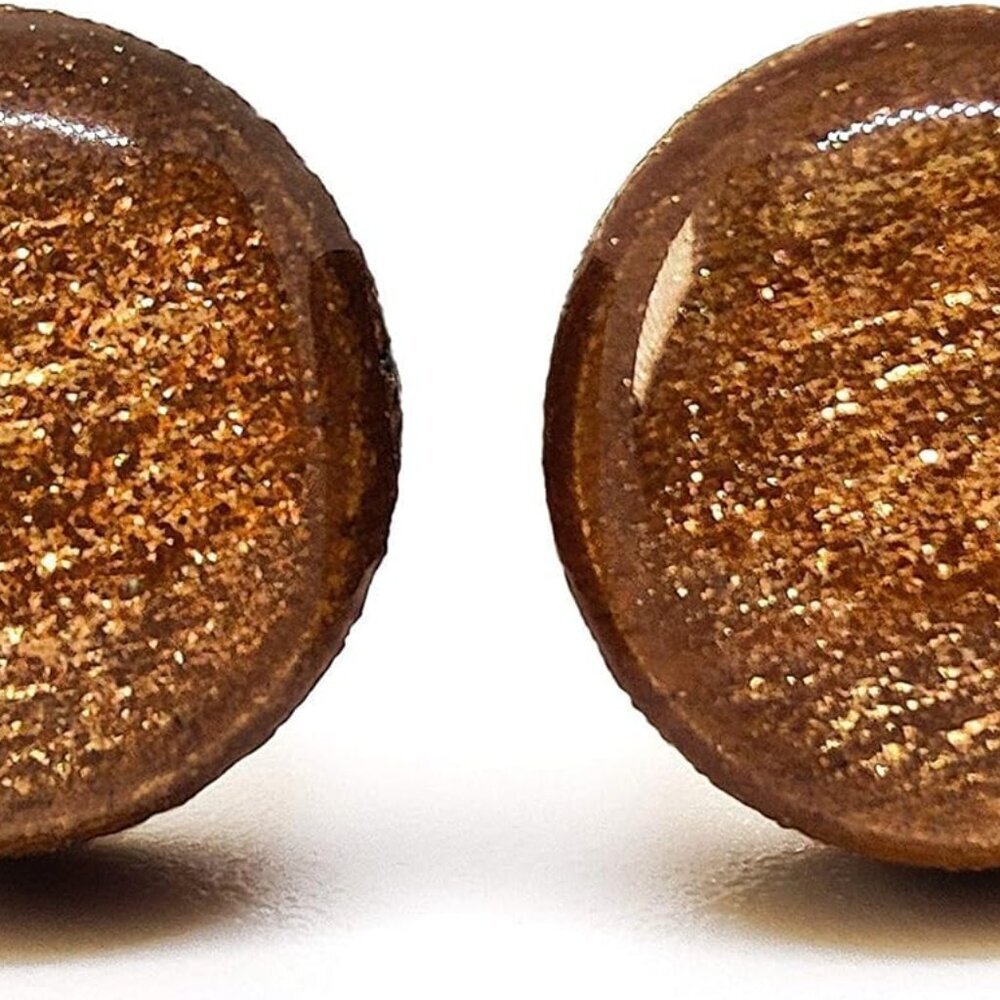 Stud Earrings Set, Shimmer, 10 mm, Round Studs for Women Girls Men,Handmade, Sta